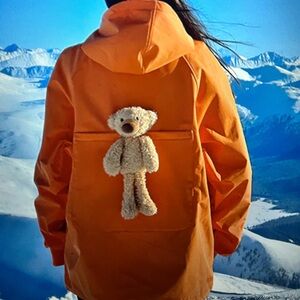 Snow Verb Renchill BearHug Cozy Fleece Ski Jacket | Teddy Bear Back | S